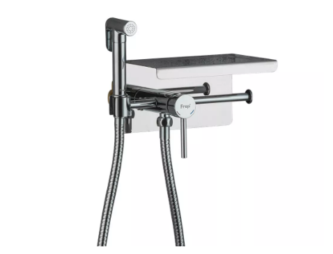 Душ гигиенический Frap F7516 с полочкой и держателем бумаги d 35 мм
