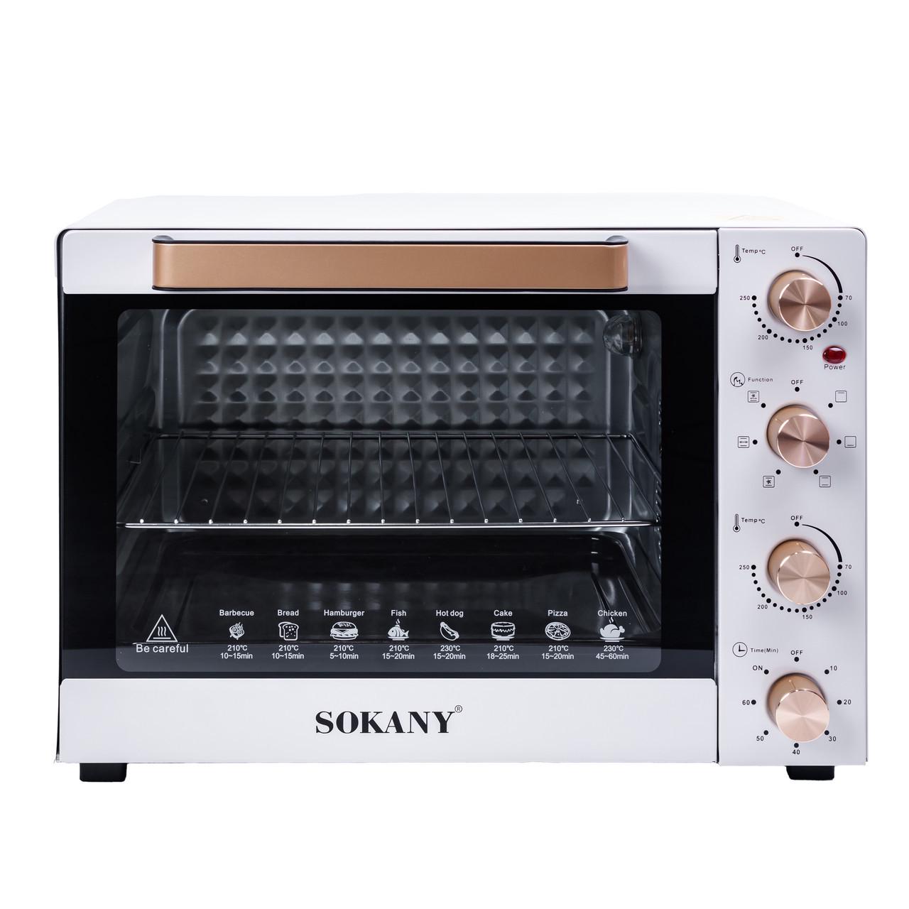 Електродуховка настільна для дому Sokany 60 л 1700 Вт