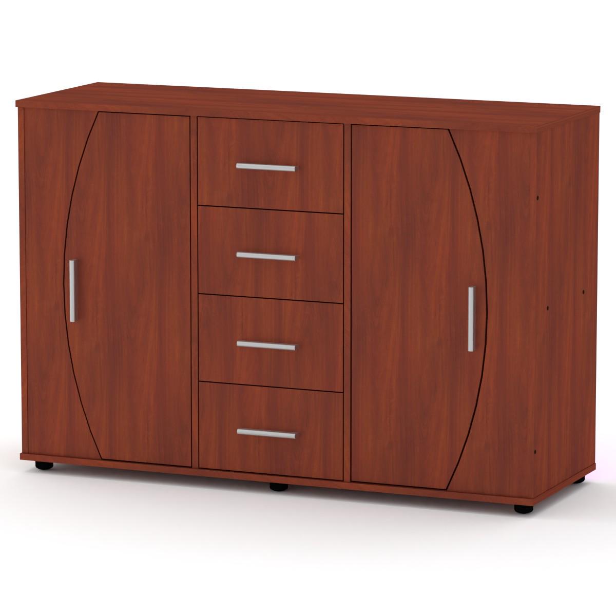 Комод для вещей МеблиКо 4-2-2 134х45х91 см Яблоня (k-1133-6)