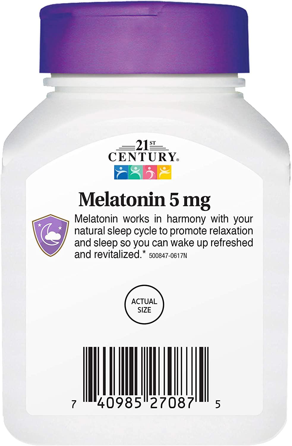 Мелатонин Melatonin 5 mg 120 tablets - фото 2