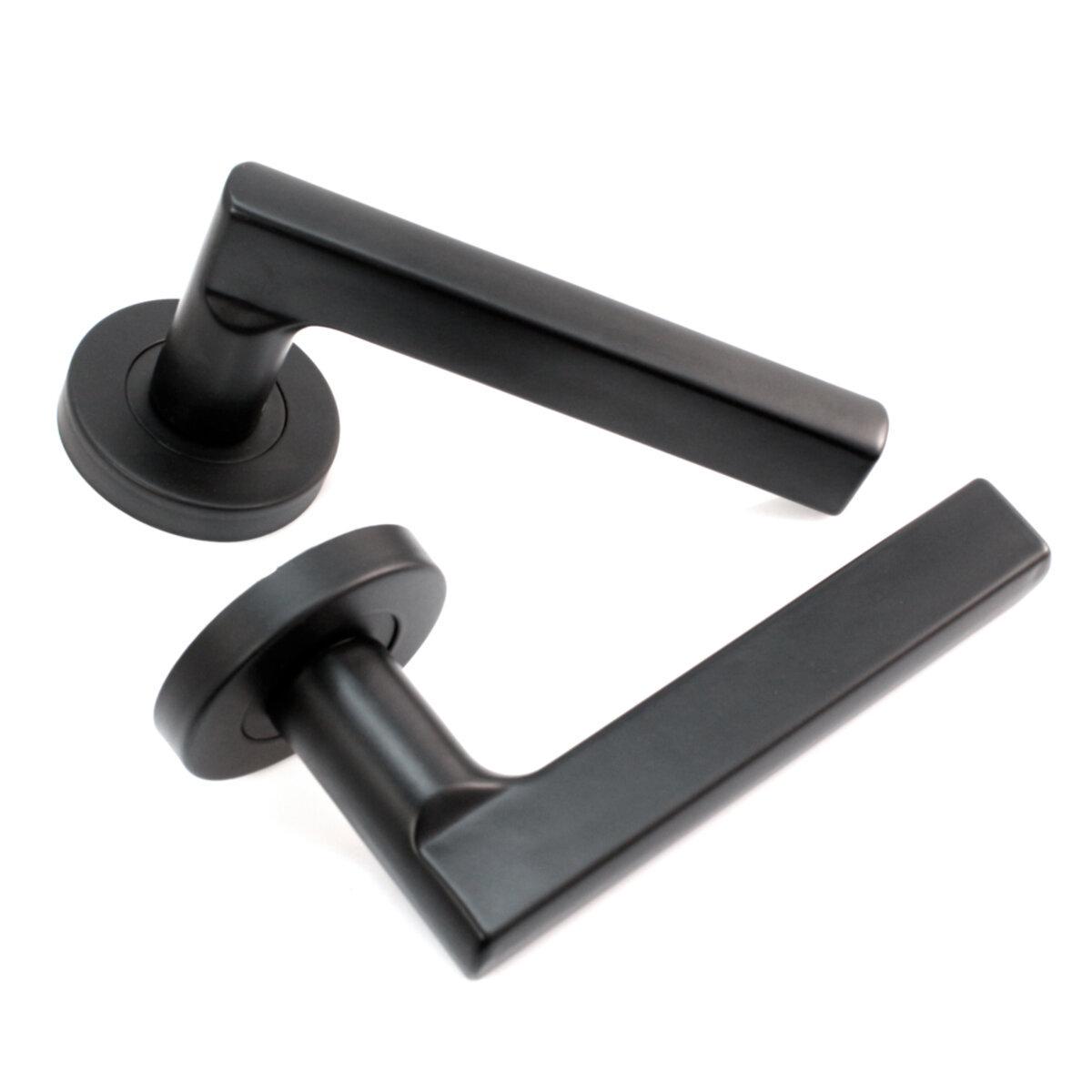 Дверная ручка Protect Open R ф/з Черный матовый (2473327483) - фото 2