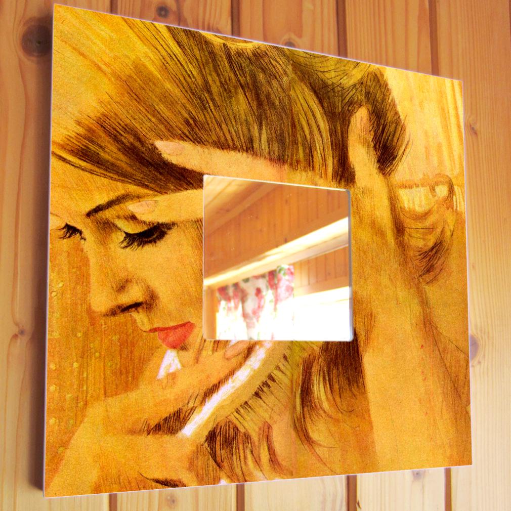 Зеркало декоративное Красотка 260х260 мм (M00429)