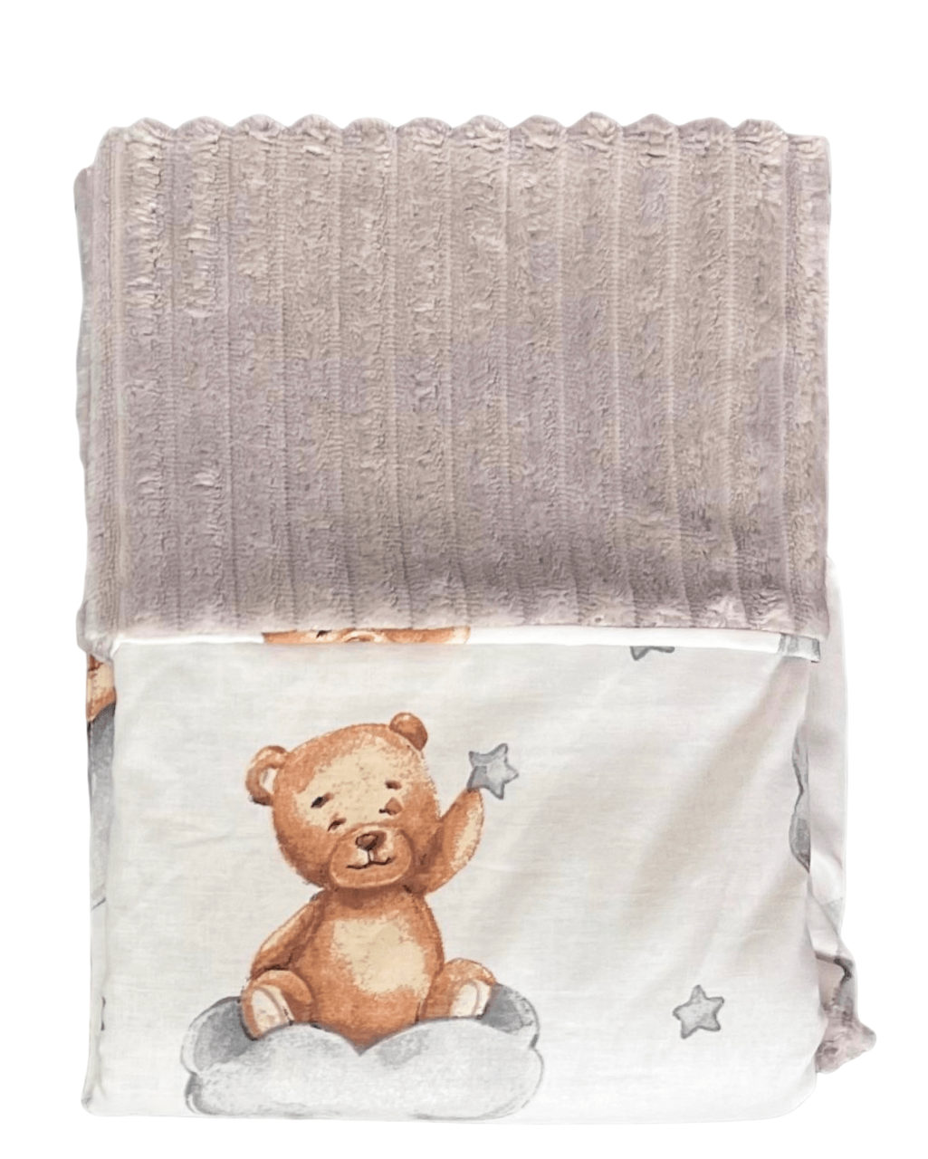Плед Mommy Bag №22 Мишка на облаке 100х80 см Серый (142804)