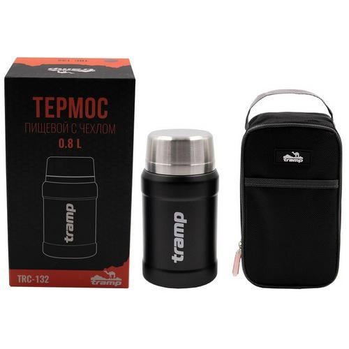 Термос Tramp харчовий з широким горлом у чохлі 9,7х9,7х19 см 0,8 л (TRC-132-black) - фото 10