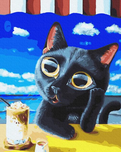 Картина по номерам Rainbow Art Черный котенок (GX30499-RA)