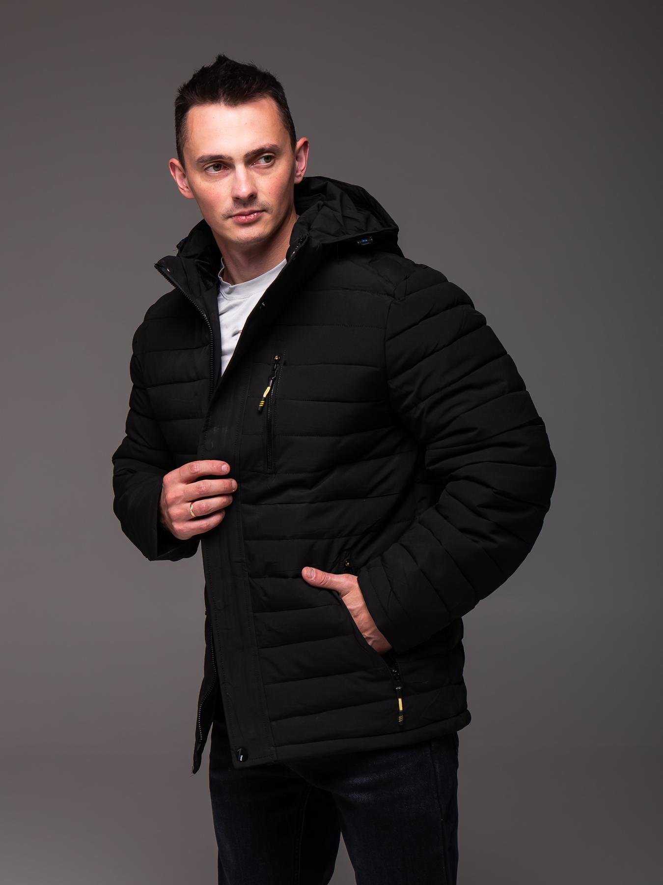 Куртка чоловіча зимова стьобана з термопідкладкою до -25°С L Чорний (2444/1) - фото 4 Куртка чоловіча зимова стьобана з термопідкладкою до -25°С L Чорний (2444/1) - фото 4