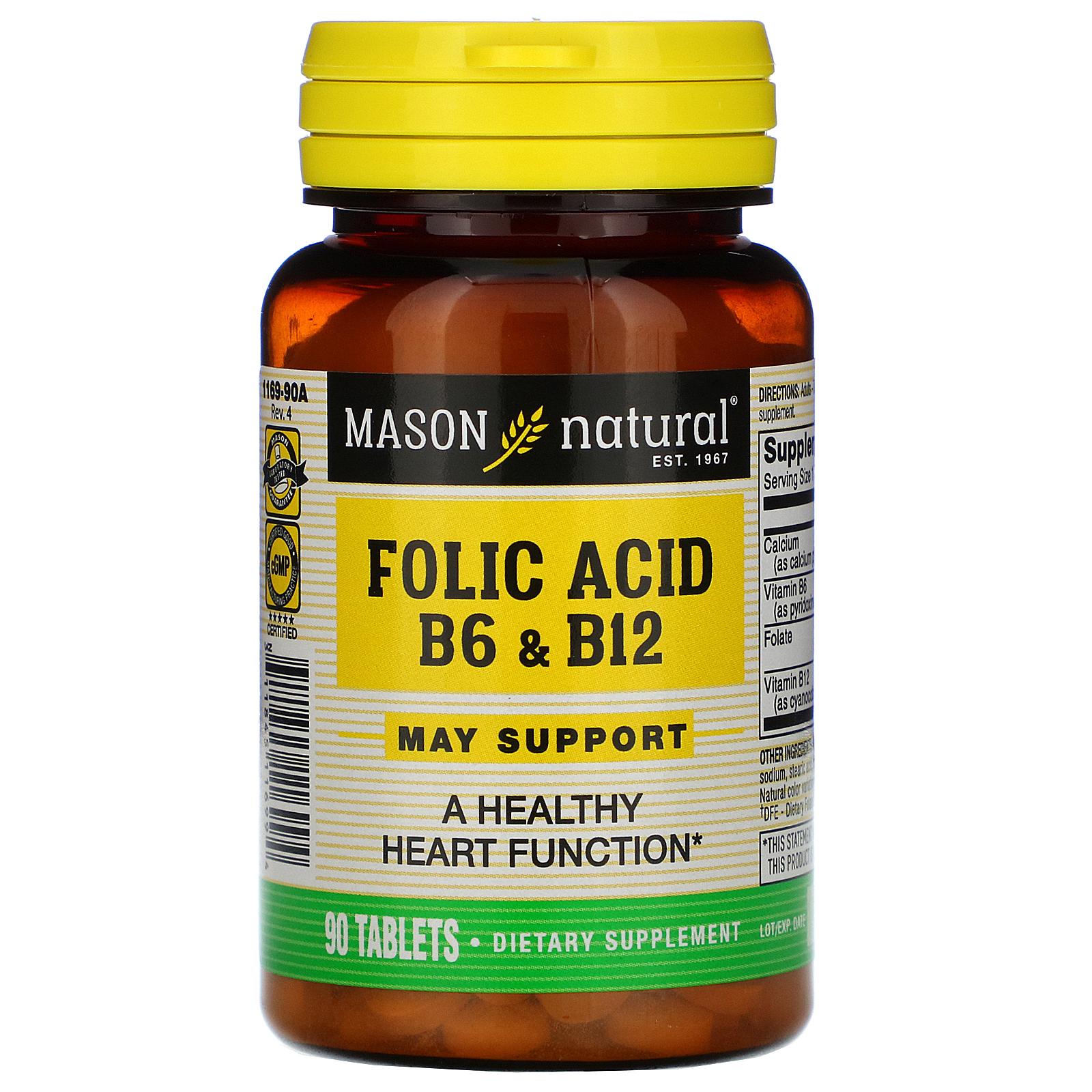 Фолиевая кислота Folic Acid B6 & B12 90 tablets