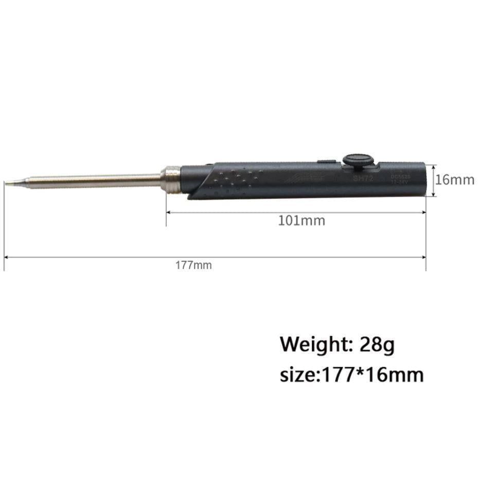 Паяльник портативний Saneryigo SH72 з регулюванням температури 220-400 градусів/65 Вт/12-24V/з жалом I (1540723700) - фото 8 Паяльник портативний Saneryigo SH72 з регулюванням температури 220-400 градусів/65 Вт/12-24V/з жалом I (1540723700) - фото 8