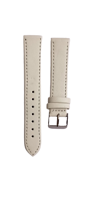 Ремешок для часов кожаный гладкий 18х170 мм Белый (3834) Ремешок для часов кожаный гладкий 18х170 мм Белый (3834)
