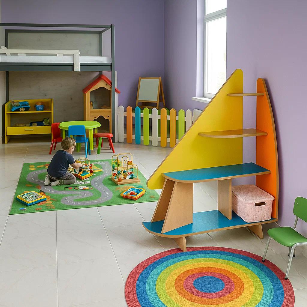 Игровая стенка Парус Design Service DS-573 1200x400x1480 мм Lime/Turquoise Игровая стенка Парус Design Service DS-573 1200x400x1480 мм Lime/Turquoise