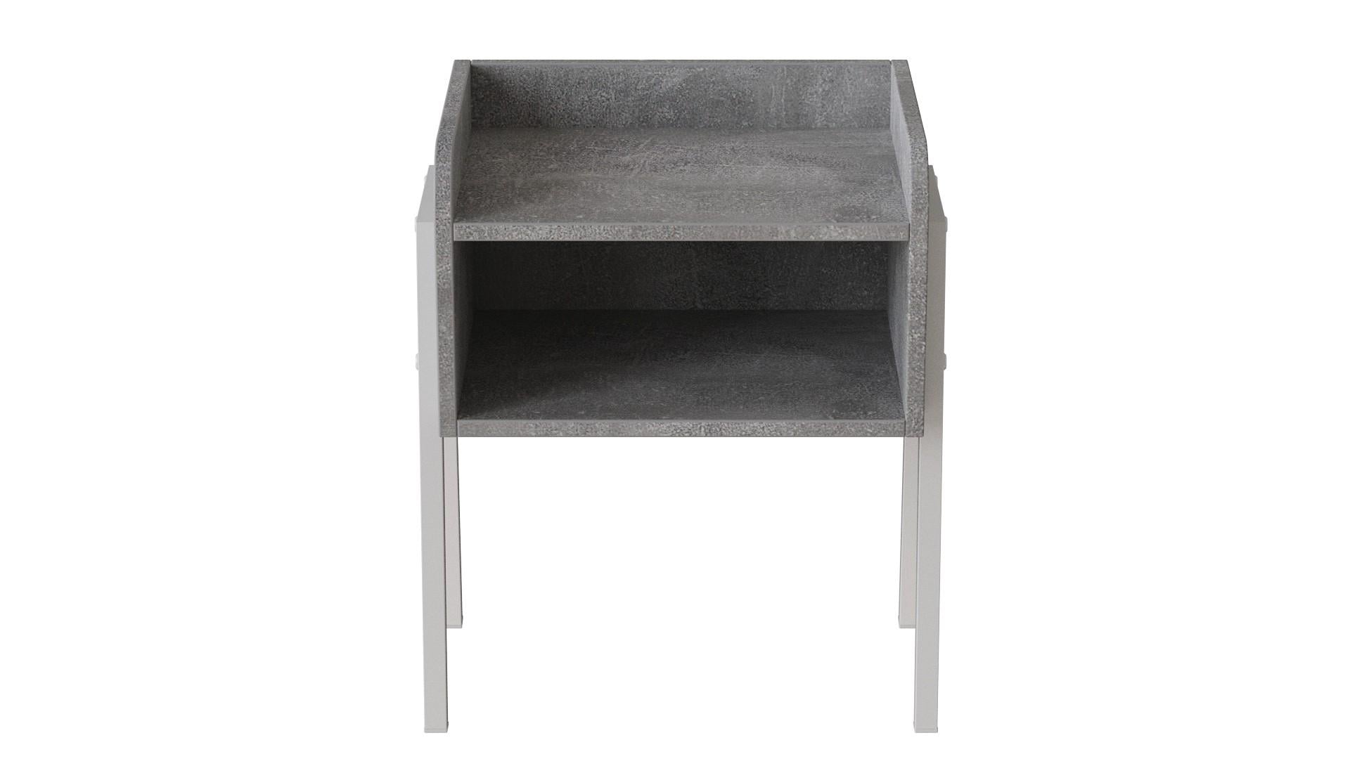 Тумба модульная Ferrum-decor Джузи металл/ДСП 16 мм 540x450x320 мм Белый/Бетон (FRD-102981)