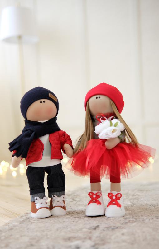 Кукла Тильда Стильная парочка ручной работы (3422)