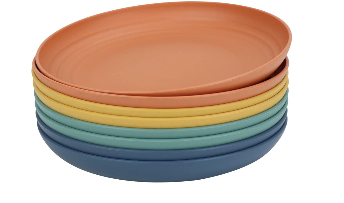 Набор тарелок Homienly из пшеничного волокна не бьется 20 см 8 шт. (2896958831)