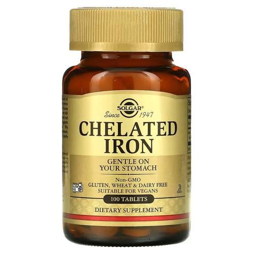 Железо Solgar Chelated Iron 100 табл. (SOL-00680)
