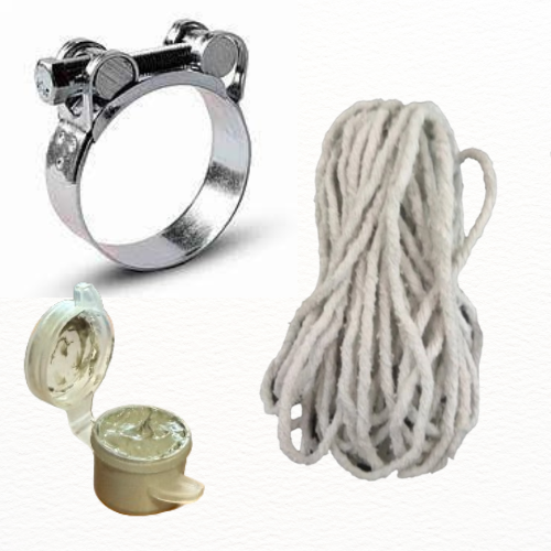 Гофра для генератора с комплектующими хомут герметик асбестовая нить Ø 50 мм - фото 2 Гофра для генератора с комплектующими хомут герметик асбестовая нить Ø 50 мм - фото 2