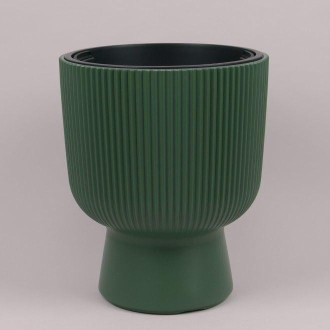 Горшок пластиковый Flora Milly с вкладом 30 см Зеленый (94010)