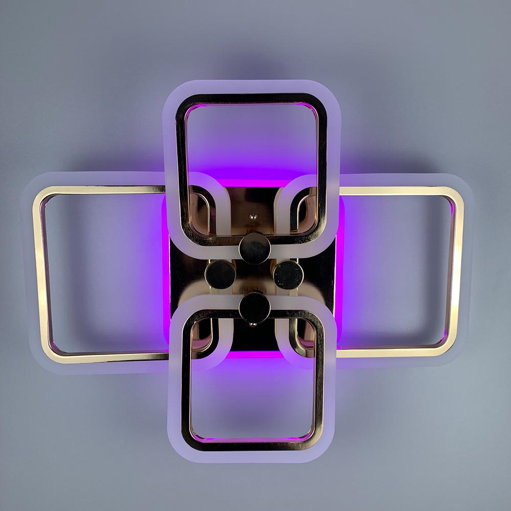 Люстра LED RGB на 2/2 ріжки Золотий (A 2503/2+2 RGB GD) - фото 2