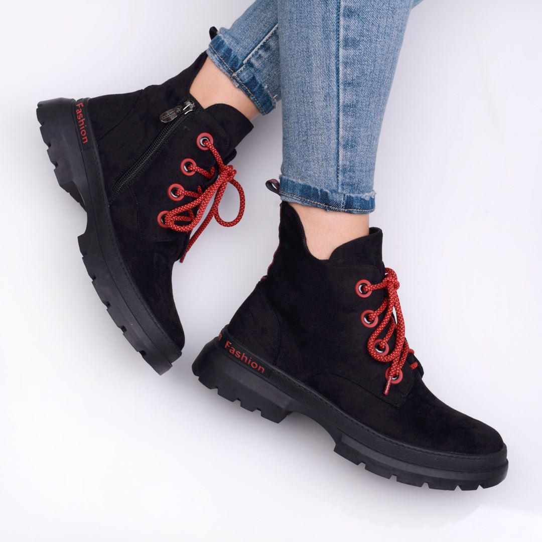 Ботинки женские с цветными шнурками 333672 р. 37 24 см