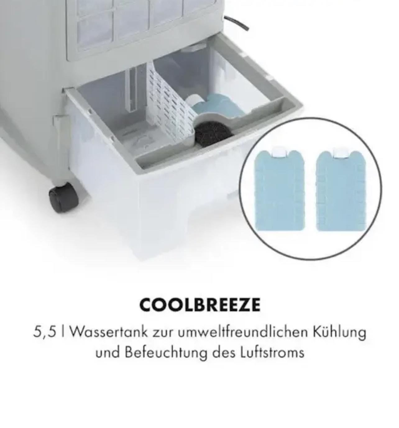 Вентилятор-охладитель KLARSTEIN Whirlwind 3в1 1600 м3/ч 90 Вт (10031487) - фото 3 Вентилятор-охладитель KLARSTEIN Whirlwind 3в1 1600 м3/ч 90 Вт (10031487) - фото 3