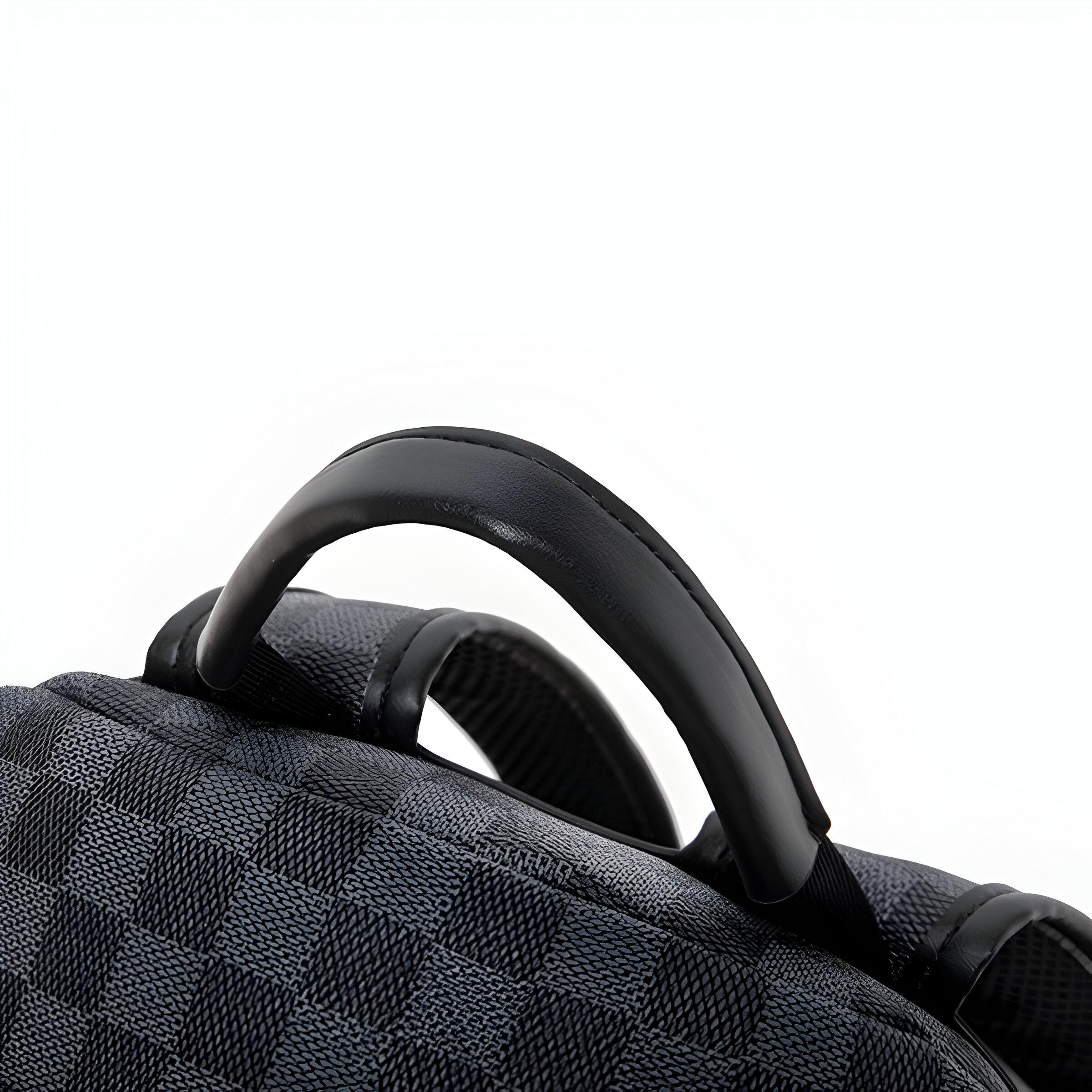 Рюкзак женский повседневный в клетку 30х13х35 см Черный (2255) - фото 5