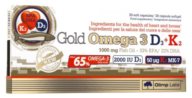 Жирные кислоты Olimp Gold Omega-3 D3+K2 30 caps