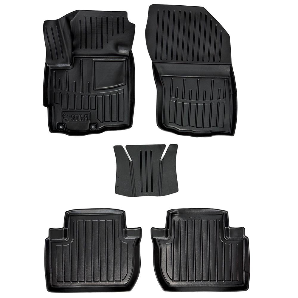 Коврики в салон SOVA-PL для Mitsubishi Outlander XL 2006-2012 резиновые 5 шт. Черный (28800559)