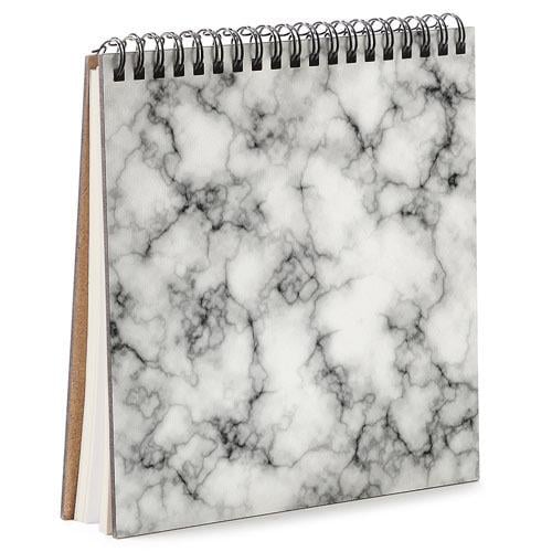 Скетчбук Белый мрамор 16,7x18 см (BDK_17A103)