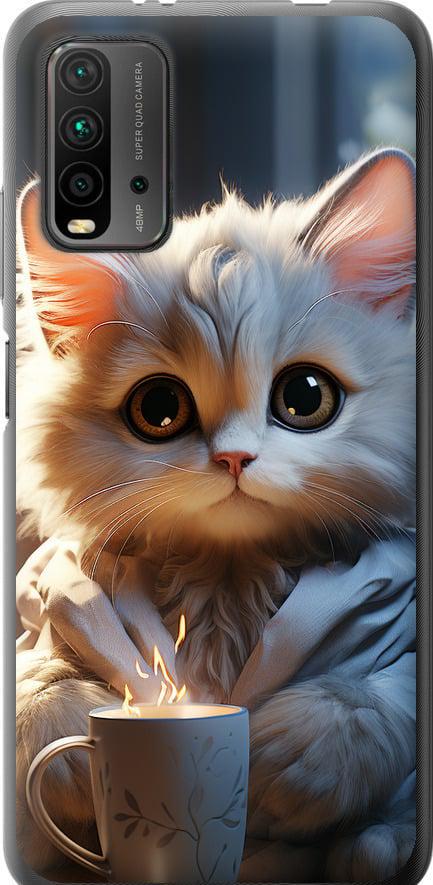 Чехол на Xiaomi Redmi 9T White cat (5646t-2257-42517)