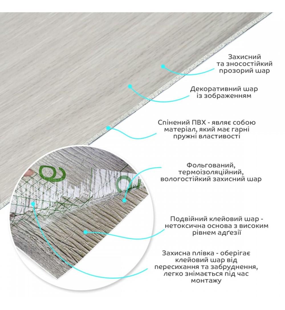 Плитка самоклеящаяся виниловая в рулоне 3000х600х2 мм 1 шт. (СВП-2045) - фото 2 Плитка самоклеящаяся виниловая в рулоне 3000х600х2 мм 1 шт. (СВП-2045) - фото 2