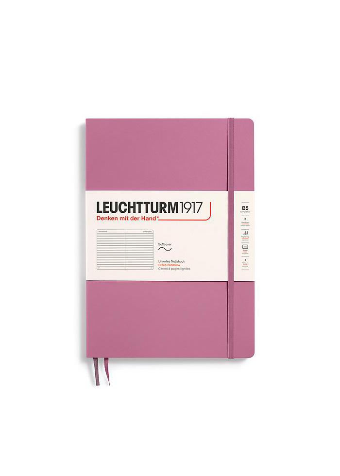 Блокнот Leuchtturm1917 Composition B5 мягкая обложка линия Dusty Rose (372365)