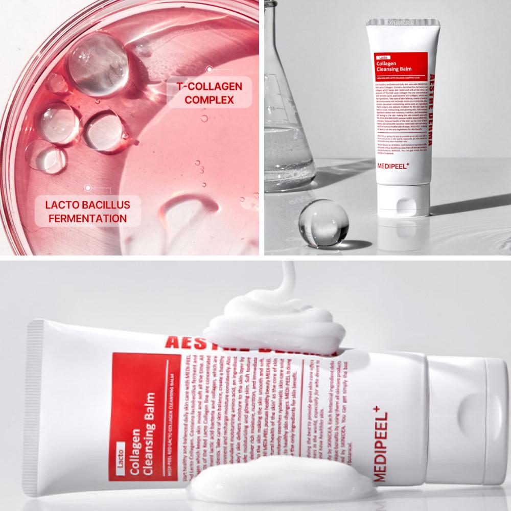 Бальзам з пробіотиками та колагеном Medi-Peel Red Lacto Collagen Cleansing Balm гідрофільний 100 мл - фото 4