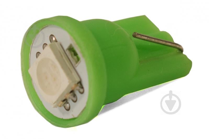 Светодиодная лампа AllLight T10  1 диод 5050 W2,1x9,5d 12V 0,45w GREEN
