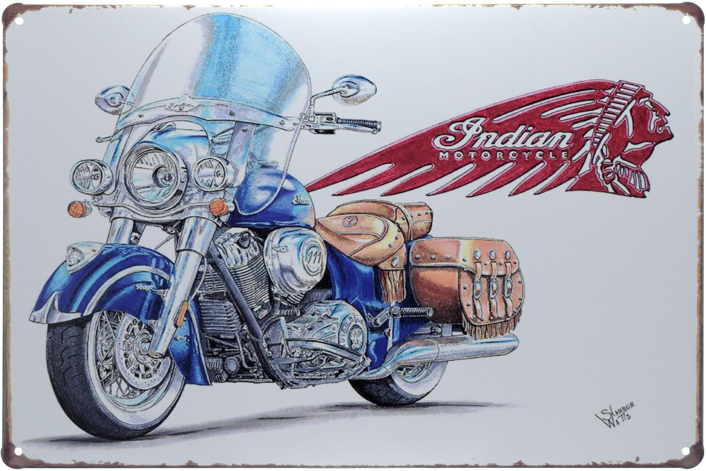 Табличка металева Indian Motorcycle 20x30 см Табличка металева Indian Motorcycle 20x30 см