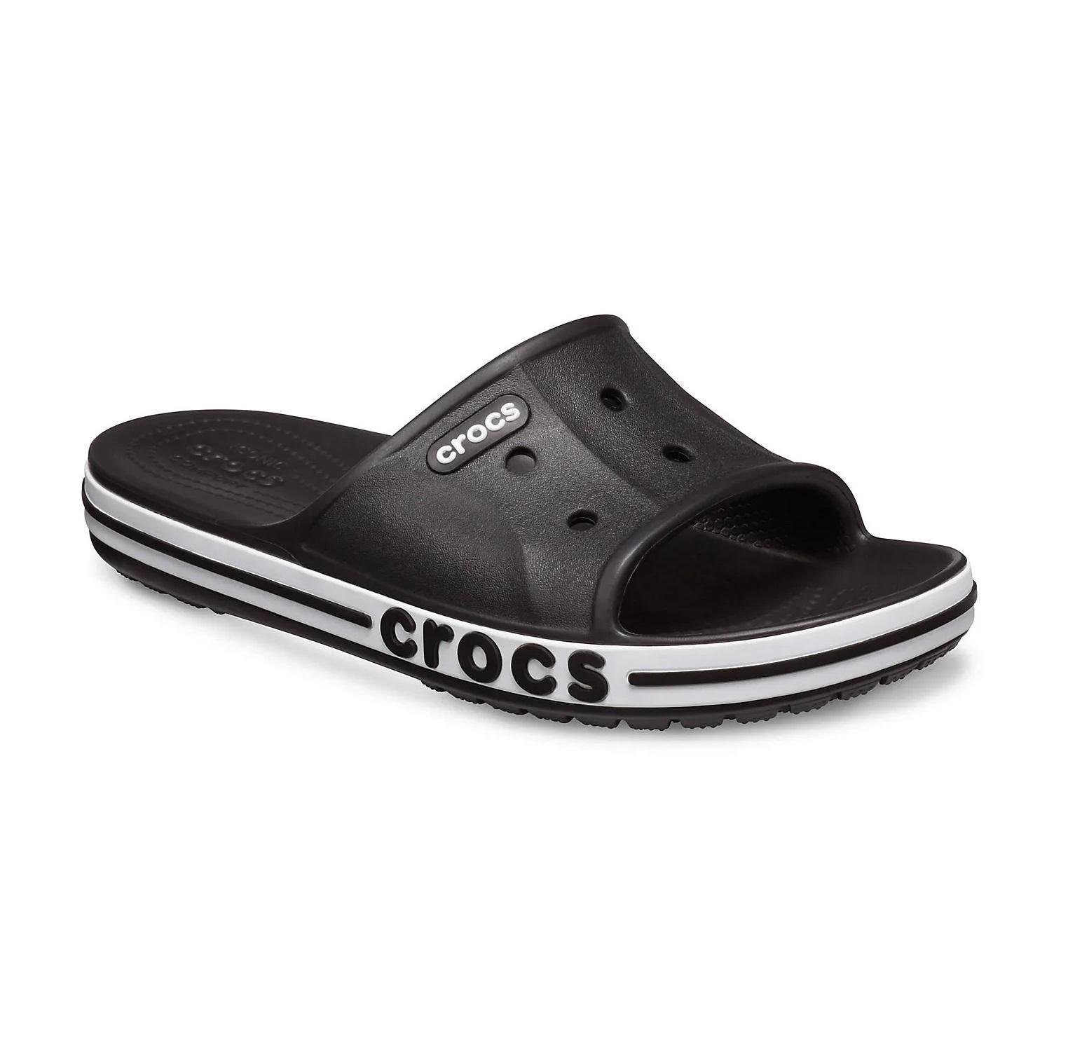 Шльопанці Crocs Bayaband Slide M8W10 р. 41/42 26 см Black/White (2053924) - фото 2