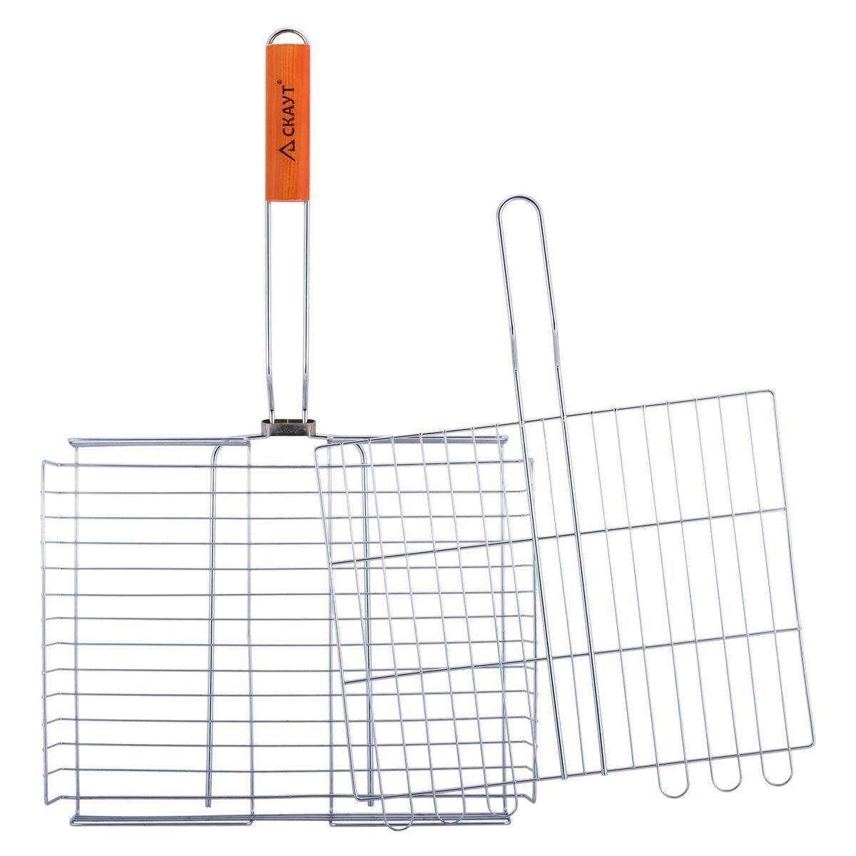 Решітка для гриля Скаут глибока з хромованої сталі 36х28х6 см (0705) Решітка для гриля Скаут глибока з хромованої сталі 36х28х6 см (0705)