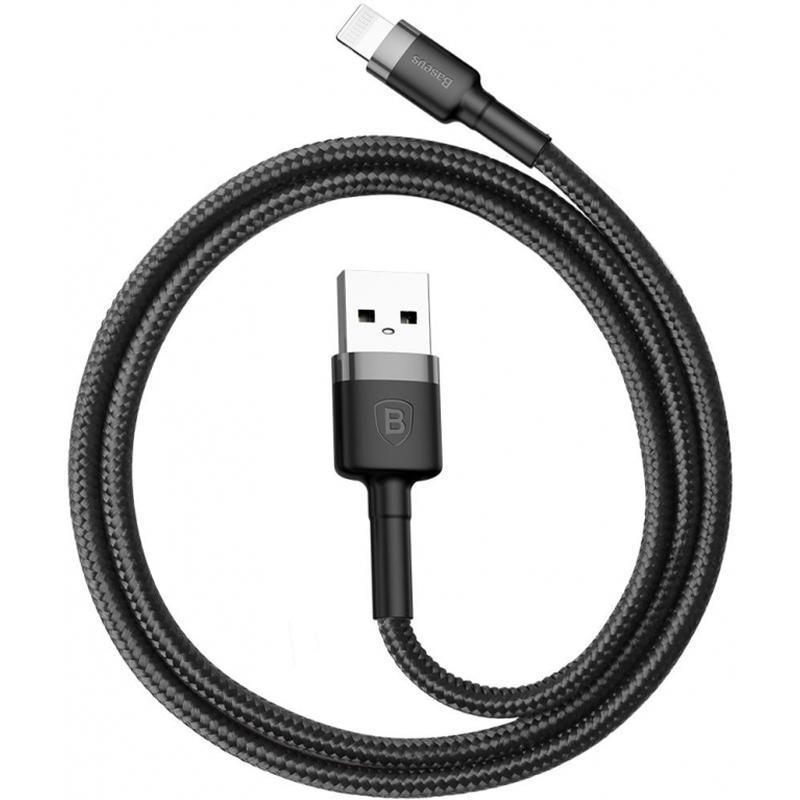 Кабель Baseus CALKLF-CG1 Cafule Cable USB to Lightning 1.5A 2 м Black/Grey