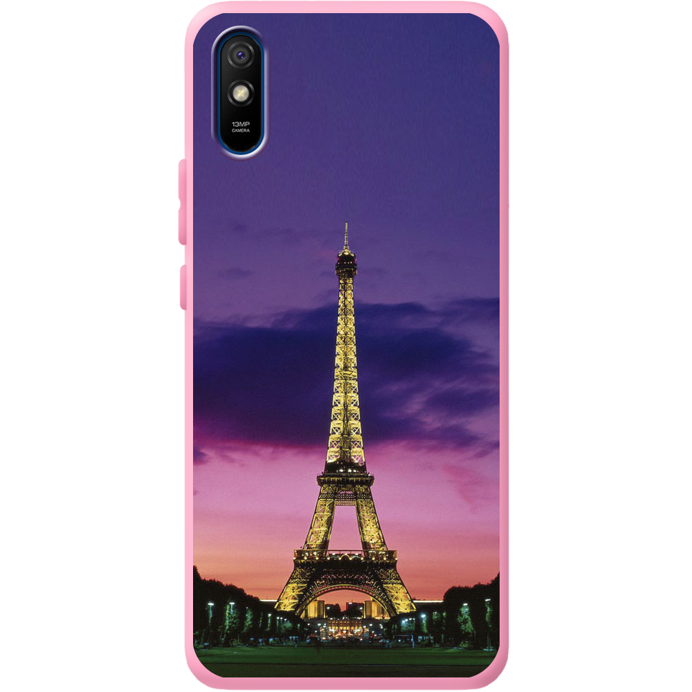Чехол BoxFace Xiaomi Redmi 9A Полночь в Париже Розовый силикон (40304-up964-41931)