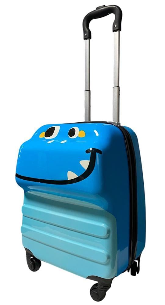 Чемодан детский D01 Dino mini поликарбонат-ABS XS 46x34x27 см Голубой
