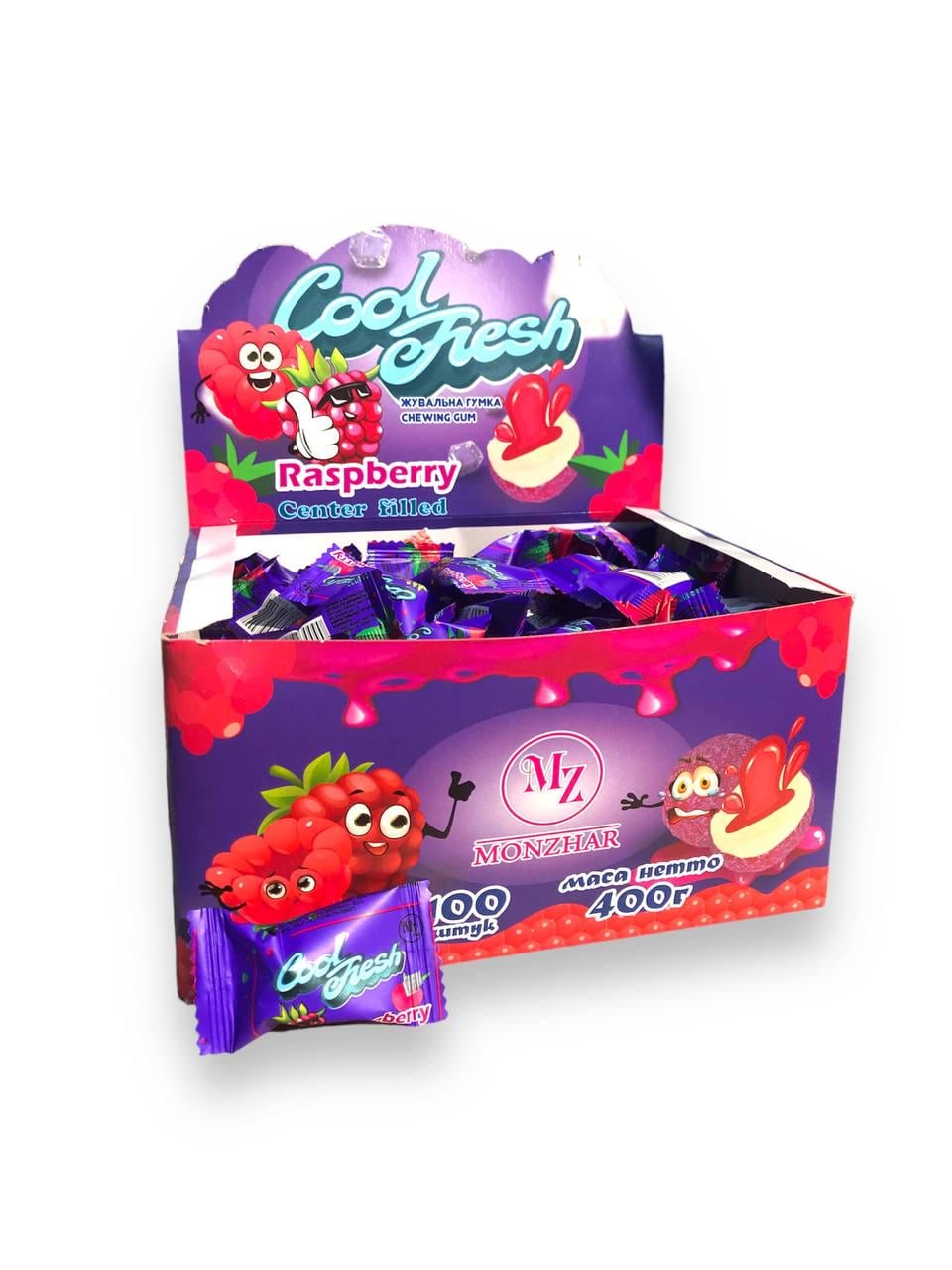 Жевательная резинка Cool Fresh Малина 100 шт. 400 г (00000005429)