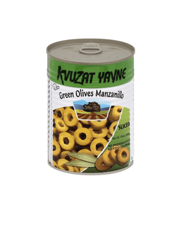 Оливки Kvuzat Yavne Sliced Green Olives зеленые нарезанные 560 г