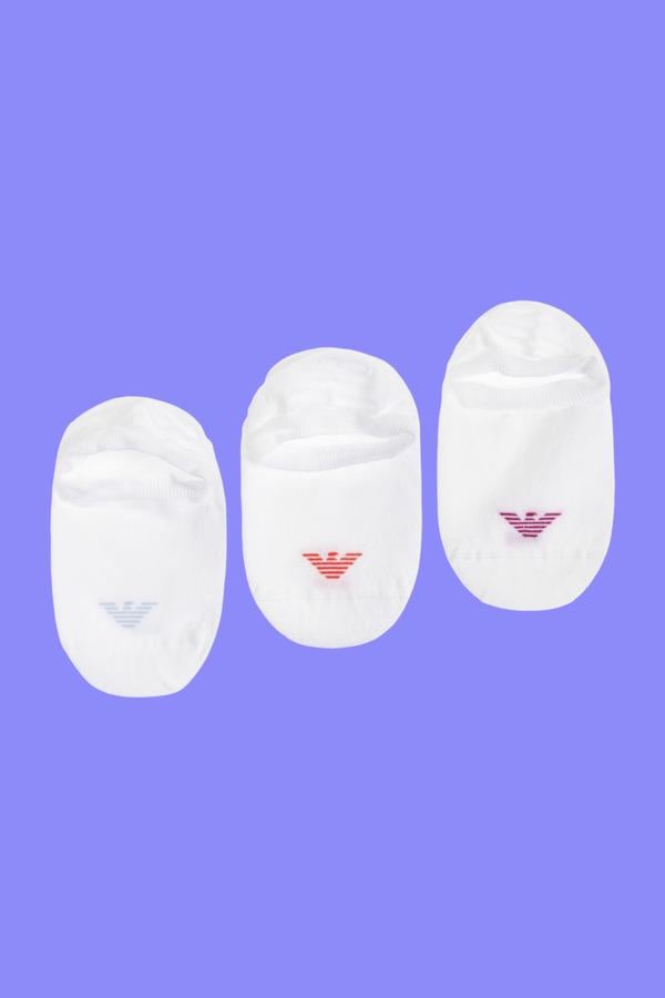 Носки женские Emporio Armani 3 пары L/XL Белый (EM000582-white)