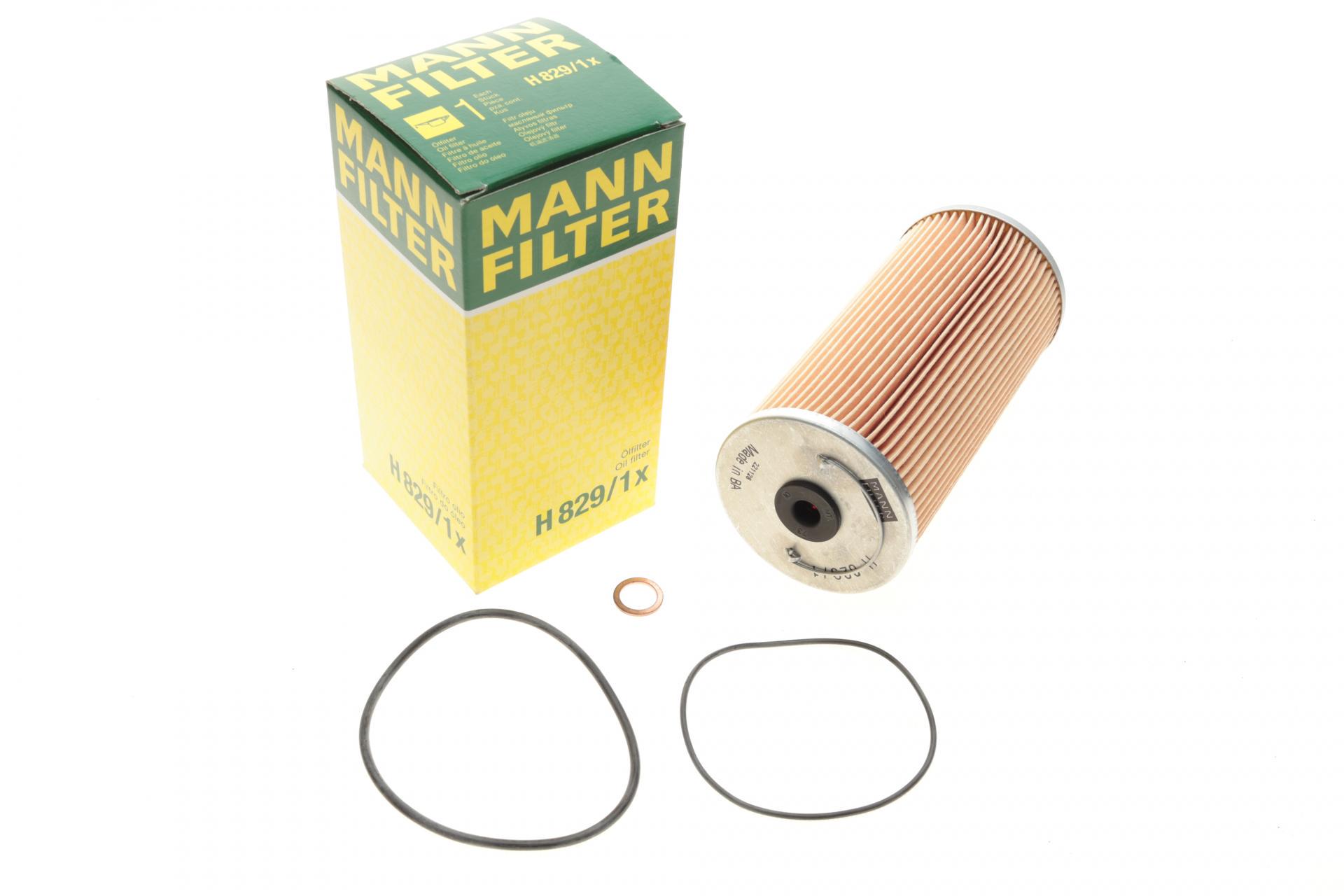Фильтр масляный Mann-Filter для MB E-class W124/W210 4,2/5,0/6,0i 93-99 M119 (H 829/1 X)