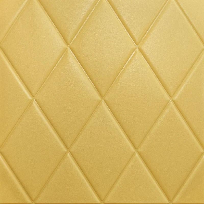 Панелі самоклеючі 3D Sticker Wall звукоізоляційні 700x770x7 мм ромб Жовтий