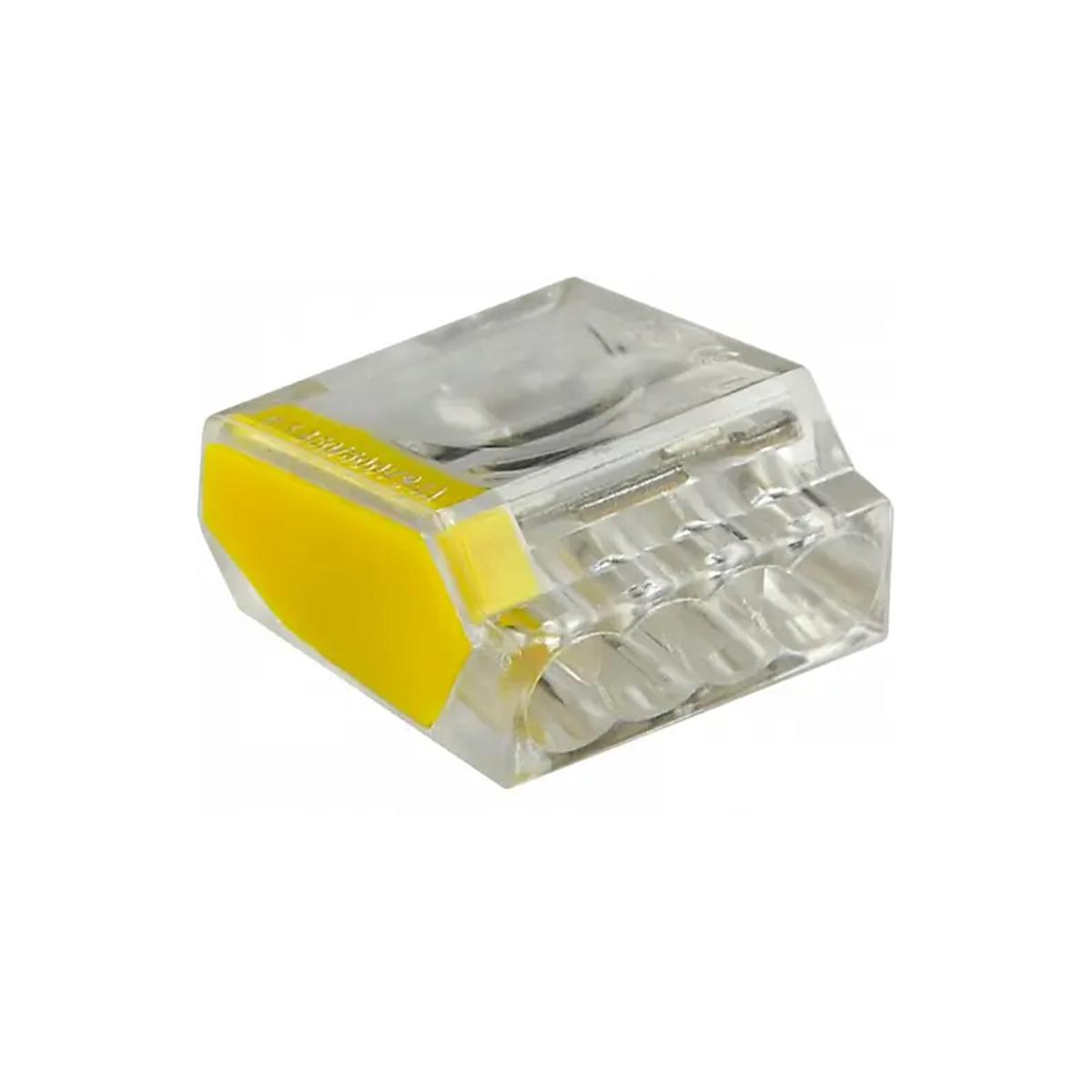 Клемма соединительная Tactix 0,5-4 мм2 24А 1-3 одинарная 19,9х17,5х10 мм Желтый (CT254)