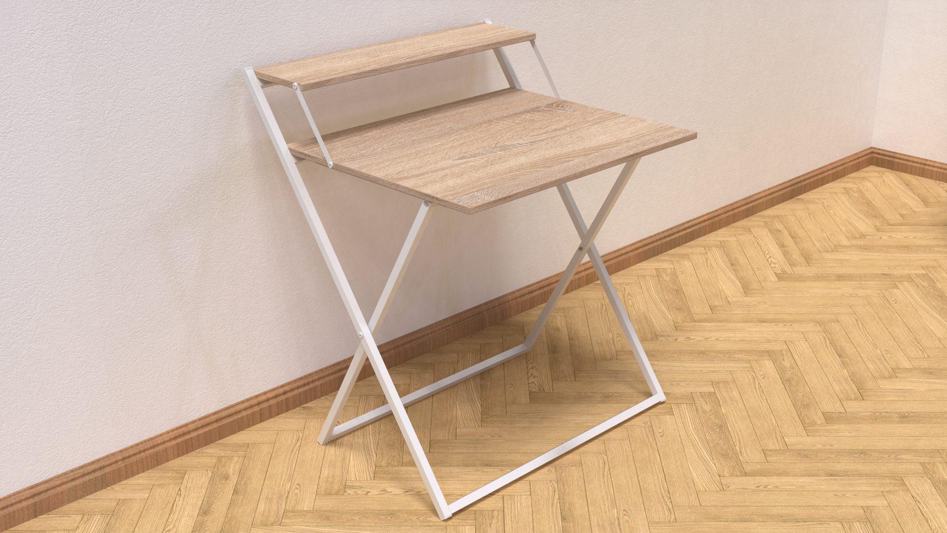 Стіл-трансформер Ferrum-decor Компакт 4 метал/ДСП 16 мм 750x790x720 мм Білий/Дуб Сонома (FRD-104700) - фото 6