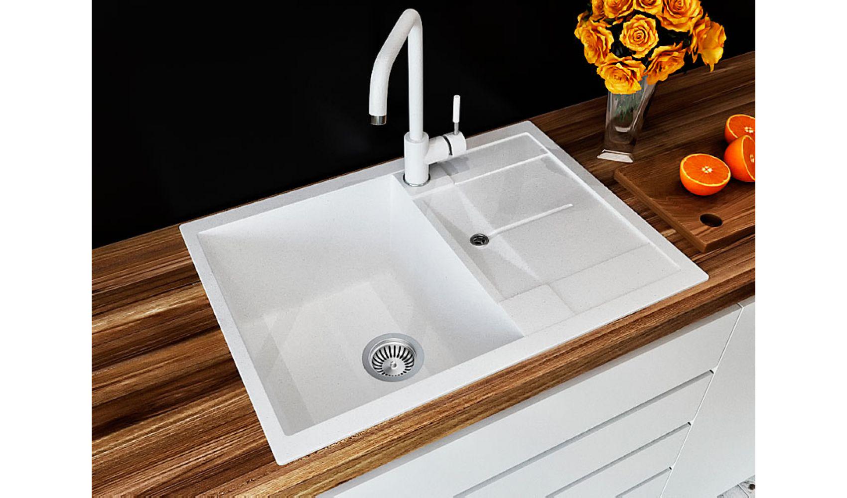 Кухонная мойка Lexona Candy Compact гранитная Белый - фото 2