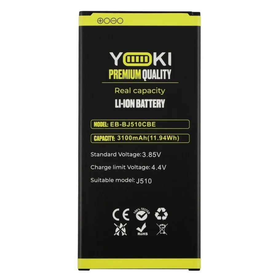 Аккумулятор Yoki для Samsung J510H Galaxy J510 2016/EB-BJ510CBE (2020000321279)