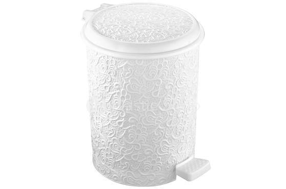 Ведро педальное ажурное 24 л Белый