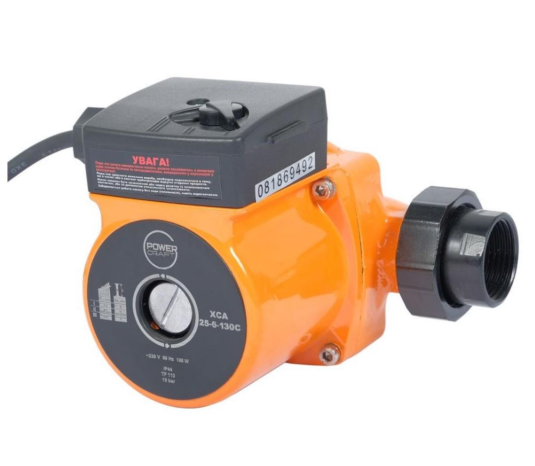 Циркуляционный насос Powercraft DCA 25-6-130 с комплектом гаек (AMT-182167)