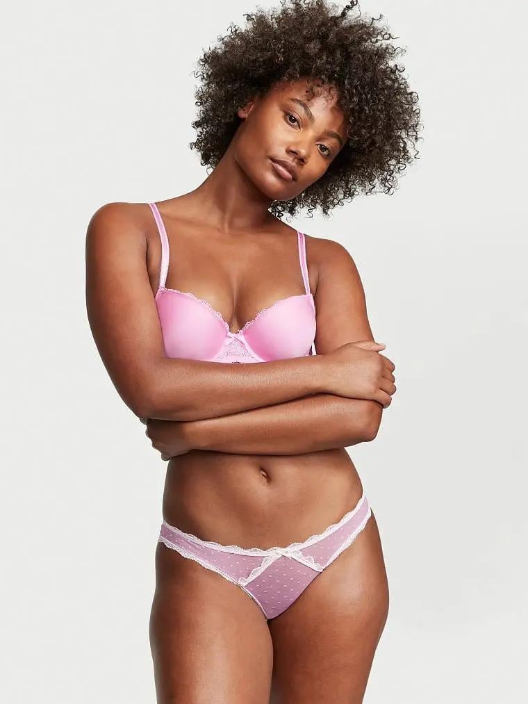 Трусики Victoria's Secret Swiss Dot Dream Angels S Розовый (26615529)